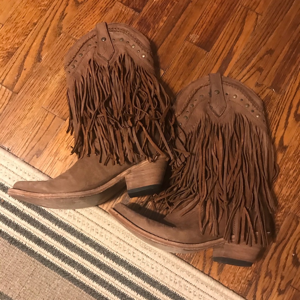 Liberty Black Fringe Cowboy Boots